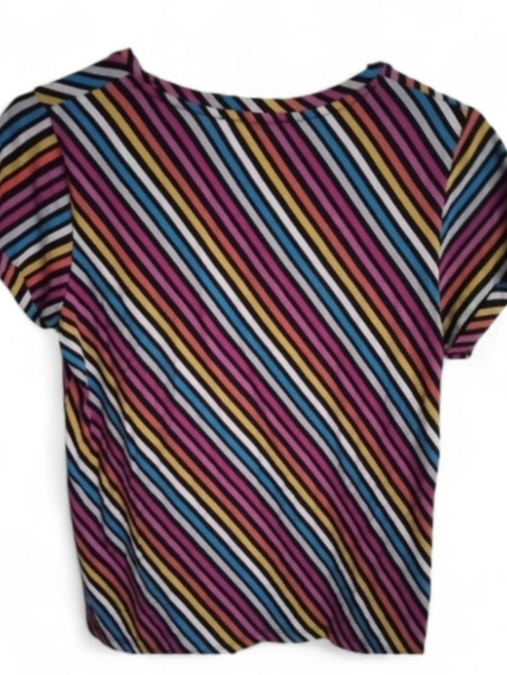 💫Twik Women's Multicolor Striped Short Sleeve Tee 100% Organic Cotton